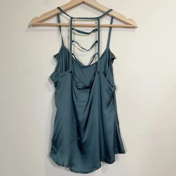Chaser Silky Ladder Back Teal Cami - Picture 7 of 9